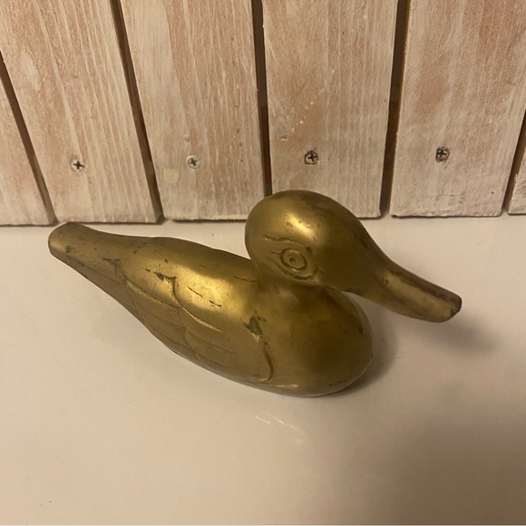 Brass duck figurine paperweight - Picture 2 of 3